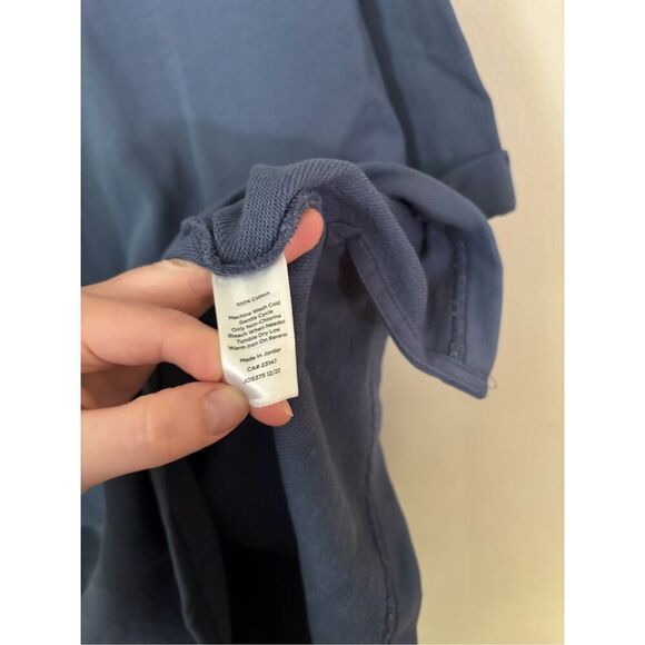 Haven Well Within Organic Cotton French Terry Hooded Dress SZ Small Blue Lounge - Picture 7 of 8